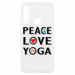 Чехол из раздела Йога Peace love yoga для Xiaomi Redmi Note 8T - FATLINE Чехол из раздела Йога Peace love yoga для Xiaomi Redmi Note 8T