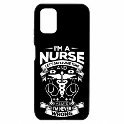 Чехол из раздела Врачам Nurse I'm Never Wrong для Xiaomi Redmi Note 9 4G - FATLINE Чехол из раздела Врачам Nurse I'm Never Wrong для Xiaomi Redmi Note 9 4G