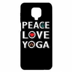 Чохол з розділу Йога Peace love yoga для Xiaomi Redmi Note 9S/9Pro/9Pro Max - FATLINE Чохол з розділу Йога Peace love yoga для Xiaomi Redmi Note 9S/9Pro/9Pro Max