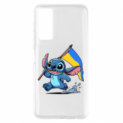 Чехол из раздела Лило и Стич Стич с украинским флагом для Huawei P Smart 2021 - FATLINE Чехол из раздела Лило и Стич Стич с украинским флагом для Huawei P Smart 2021
