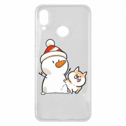Чехол из раздела Корги Корги метит снеговика для Huawei P Smart Plus 2018 - FATLINE Чехол из раздела Корги Корги метит снеговика для Huawei P Smart Plus 2018