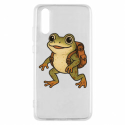 Чохол з розділу Авторські принти Hiking Frog для Huawei P20 - FATLINE Чохол з розділу Авторські принти Hiking Frog для Huawei P20