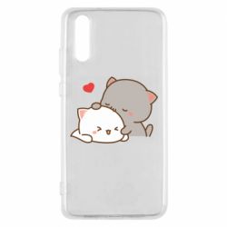 Чехол из раздела Кот Кот целует кошку для Huawei P20 - FATLINE Чехол из раздела Кот Кот целует кошку для Huawei P20