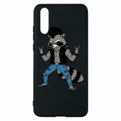 Чехол из раздела Punk Енот панк для Huawei P20 - FATLINE Чехол из раздела Punk Енот панк для Huawei P20