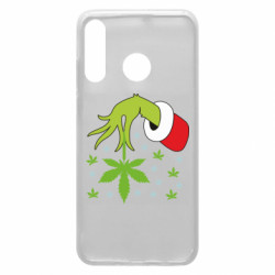 Чехол из раздела НОВЫЙ ГОД 2026 Гринч с листочком для Huawei P30 Lite - FATLINE Чехол из раздела НОВЫЙ ГОД 2026 Гринч с листочком для Huawei P30 Lite