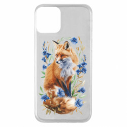 Чохол з розділу Квіти Лисиця з квітами для Apple iPhone 11 - FATLINE Чохол з розділу Квіти Лисиця з квітами для Apple iPhone 11