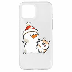 Чехол из раздела Корги Корги метит снеговика для Apple iPhone 12 Pro Max - FATLINE Чехол из раздела Корги Корги метит снеговика для Apple iPhone 12 Pro Max