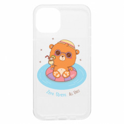 Чехол из раздела Лето Летний вайб с  милым медведем пляжником для Apple iPhone 13