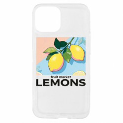 Чехол из раздела Овощи и фрукты Fruit market lemons для Apple iPhone 13 mini - FATLINE Чехол из раздела Овощи и фрукты Fruit market lemons для Apple iPhone 13 mini