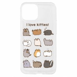 Чехол из раздела Pusheen I Love Kitties! для Apple iPhone 13 mini - FATLINE Чехол из раздела Pusheen I Love Kitties! для Apple iPhone 13 mini