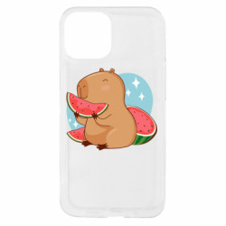 Чехол из раздела magic_forest Капибара с арбузом для Apple iPhone 13 mini - FATLINE Чехол из раздела magic_forest Капибара с арбузом для Apple iPhone 13 mini