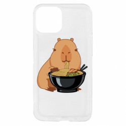 Чехол из раздела magic_forest Капибара с лапшой для Apple iPhone 13 mini - FATLINE Чехол из раздела magic_forest Капибара с лапшой для Apple iPhone 13 mini