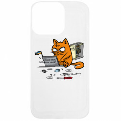 Чехол из раздела Авторские принты Кот - сисадмин для Apple iPhone 13 Pro - FATLINE Чехол из раздела Авторские принты Кот - сисадмин для Apple iPhone 13 Pro