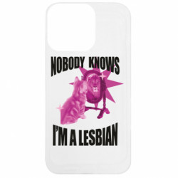 Чохол з розділу Меми Ніхто не знає, що я лесбіянка для Apple iPhone 13 Pro - FATLINE Чохол з розділу Меми Ніхто не знає, що я лесбіянка для Apple iPhone 13 Pro