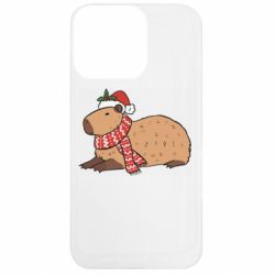 Чохол з розділу Свята Новорічна капібара в шапці для Apple iPhone 13 Pro - FATLINE Чохол з розділу Свята Новорічна капібара в шапці для Apple iPhone 13 Pro
