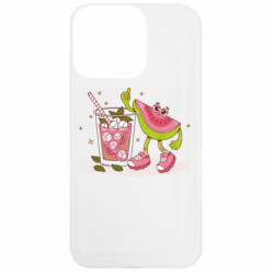 Чехол из раздела Напитки Розовая Гуава с освежающим коктейлем для Apple iPhone 13 Pro - FATLINE Чехол из раздела Напитки Розовая Гуава с освежающим коктейлем для Apple iPhone 13 Pro