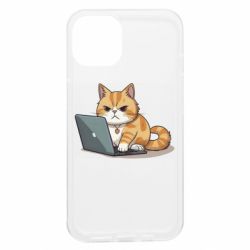 Чехол из раздела Программистам Злая кошка за макбуком для Apple iPhone 13