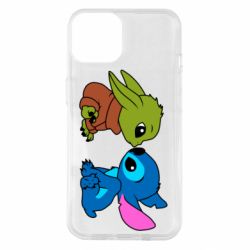 Чехол из раздела Star Wars Baby Yoda And Stitch для Apple iPhone 14 - FATLINE Чехол из раздела Star Wars Baby Yoda And Stitch для Apple iPhone 14