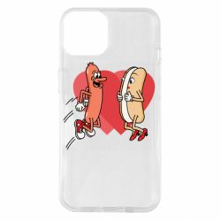 Чехол из раздела 14 Февраля Hot dog love для Apple iPhone 14 - FATLINE Чехол из раздела 14 Февраля Hot dog love для Apple iPhone 14