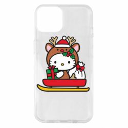Чехол из раздела Hello Kitty Китти на санках для Apple iPhone 14 - FATLINE Чехол из раздела Hello Kitty Китти на санках для Apple iPhone 14
