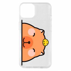 Чехол из раздела Капибара Капибара и Ципленок для Apple iPhone 14 - FATLINE Чехол из раздела Капибара Капибара и Ципленок для Apple iPhone 14