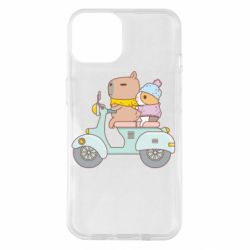 Чехол из раздела Капибара Капибара и Морская свинка для Apple iPhone 14 - FATLINE Чехол из раздела Капибара Капибара и Морская свинка для Apple iPhone 14