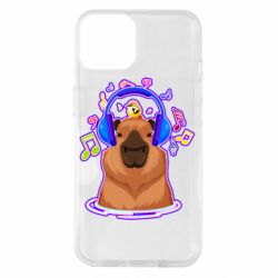 Чехол из раздела Капибара Музыкальная Капибара для Apple iPhone 14 - FATLINE Чехол из раздела Капибара Музыкальная Капибара для Apple iPhone 14