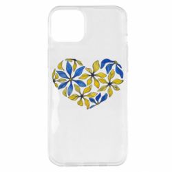 Чехол из раздела Авторские принты Украинское сердце с цветов для Apple iPhone 14 Plus - FATLINE Чехол из раздела Авторские принты Украинское сердце с цветов для Apple iPhone 14 Plus