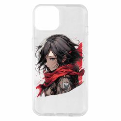 Чехол из раздела Атака на титанов портрет Микасы из Атаки титанов для Apple iPhone 14