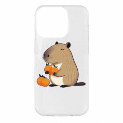 Чехол из раздела Капибара Капибара радуется апельсинам для Apple iPhone 14 Pro - FATLINE Чехол из раздела Капибара Капибара радуется апельсинам для Apple iPhone 14 Pro