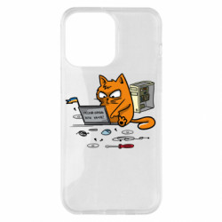 Чехол из раздела Авторские принты Кот - сисадмин для Apple iPhone 14 Pro Max - FATLINE Чехол из раздела Авторские принты Кот - сисадмин для Apple iPhone 14 Pro Max