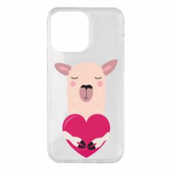 Чехол из раздела Лама Lama with heart для Apple iPhone 14 Pro Max - FATLINE Чехол из раздела Лама Lama with heart для Apple iPhone 14 Pro Max