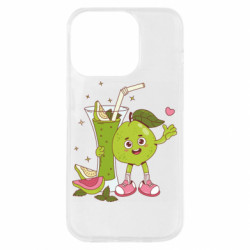 Чехол из раздела Напитки Гуава персонаж с зеленым коктейлем для Apple iPhone 14 Pro - FATLINE Чехол из раздела Напитки Гуава персонаж с зеленым коктейлем для Apple iPhone 14 Pro
