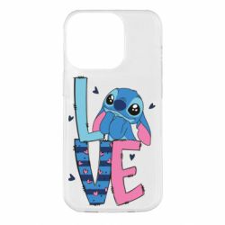 Чехол из раздела Лило и Стич Стич Love для Apple iPhone 14 Pro - FATLINE Чехол из раздела Лило и Стич Стич Love для Apple iPhone 14 Pro