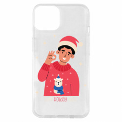 Чехол из раздела Авторские принты Рождественский Мужчина в Шапке Санты для Apple iPhone 14 - FATLINE Чехол из раздела Авторские принты Рождественский Мужчина в Шапке Санты для Apple iPhone 14