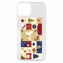 Чехол из раздела Авторские принты Рождественский Фон Орнамент для Apple iPhone 14 - FATLINE Чехол из раздела Авторские принты Рождественский Фон Орнамент для Apple iPhone 14