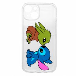 Чохол з розділу Ліло та Стіч Baby Yoda And Stitch для Apple iPhone 15 - FATLINE Чохол з розділу Ліло та Стіч Baby Yoda And Stitch для Apple iPhone 15