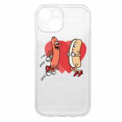 Чехол из раздела 14 Февраля Hot dog love для Apple iPhone 15 - FATLINE Чехол из раздела 14 Февраля Hot dog love для Apple iPhone 15
