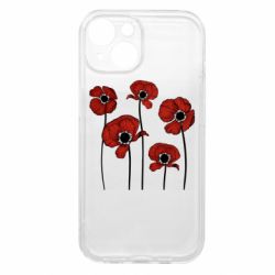 Чехол из раздела Авторские принты Цветы вокруг следов от пуль для Apple iPhone 15 - FATLINE Чехол из раздела Авторские принты Цветы вокруг следов от пуль для Apple iPhone 15