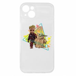 Чехол из раздела Стражи Галактики Baby yoda and baby groot для Apple iPhone 15 Plus