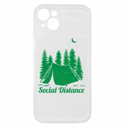 Чехол из раздела Кемпинг Camping social distance для Apple iPhone 15 Plus - FATLINE Чехол из раздела Кемпинг Camping social distance для Apple iPhone 15 Plus