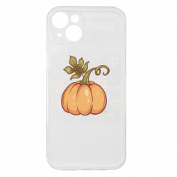 Чехол из раздела Авторские принты Красивая оранжевая тыква с листьями для Apple iPhone 15 Plus - FATLINE Чехол из раздела Авторские принты Красивая оранжевая тыква с листьями для Apple iPhone 15 Plus
