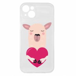 Чехол из раздела Лама Lama with heart для Apple iPhone 15 Plus - FATLINE Чехол из раздела Лама Lama with heart для Apple iPhone 15 Plus