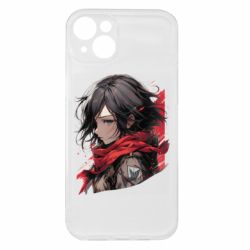 Чехол из раздела Атака на титанов портрет Микасы из Атаки титанов для Apple iPhone 15 Plus