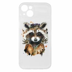 Чехол из раздела Nemfis_Art Raccoon watercolor для Apple iPhone 15 Plus - FATLINE Чехол из раздела Nemfis_Art Raccoon watercolor для Apple iPhone 15 Plus