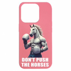 Чехол из раздела Бокс/Кикбоксинг Don’t push the horses арт для Apple iPhone 15 Pro Max