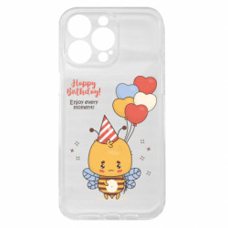 Чехол из раздела Авторские принты Happy birthday! Пчелка с воздушными шариками для Apple iPhone 15 Pro Max - FATLINE Чехол из раздела Авторские принты Happy birthday! Пчелка с воздушными шариками для Apple iPhone 15 Pro Max