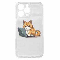 Чехол из раздела Программистам Злая кошка за макбуком для Apple iPhone 15 Pro Max - FATLINE Чехол из раздела Программистам Злая кошка за макбуком для Apple iPhone 15 Pro Max