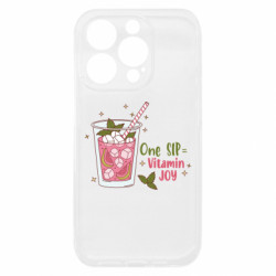 Чехол из раздела Напитки Розовый гуава витаминный коктейль для Apple iPhone 15 Pro - FATLINE Чехол из раздела Напитки Розовый гуава витаминный коктейль для Apple iPhone 15 Pro