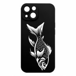 Чехол из раздела ShelganenOK рыба силуэт для Apple iPhone 15 - FATLINE Чехол из раздела ShelganenOK рыба силуэт для Apple iPhone 15